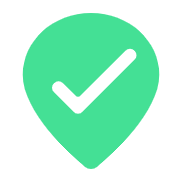 make a icon out of a delivery point with a check mark - visual selection